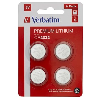 Gombelem, CR2032, 4 db, VERBATIM 