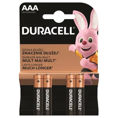 Elem, AAA mikro, 4 db, DURACELL 