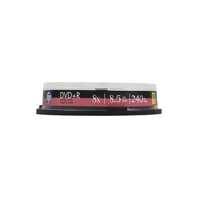 DVD+R lemez, kétrétegű, 8,5GB, 8x, 10 db, hengeren, HP