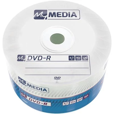 DVD-R lemez, 4,7 GB, 16x, 50 db, zsugor csomagolás, MYMEDIA (by VERBATIM)