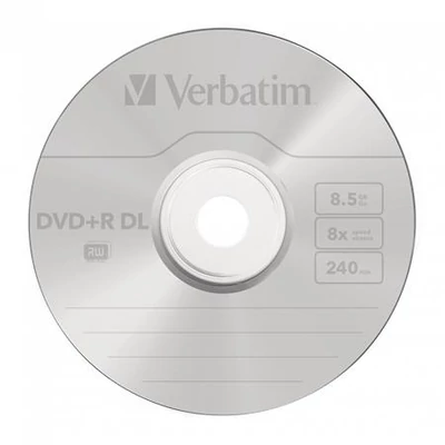 DVD+R lemez, kétrétegű, 8,5GB, 8x, 10 db, hengeren, VERBATIM 