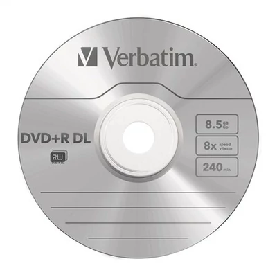 DVD+R lemez, kétrétegű, 8,5GB, 8x, 1 db, normál tok, VERBATIM 