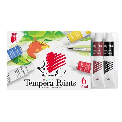 Tempera készlet, 6 darabos, ICO 